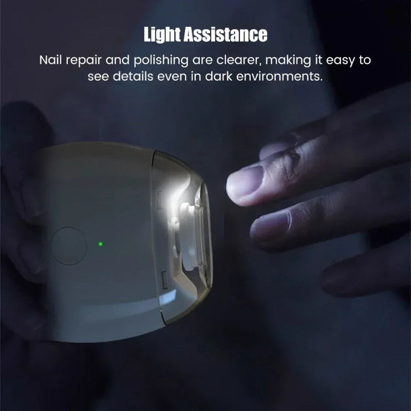 Electric Nail Cutter – White Nail Trimming Device