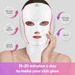 7-Color LED Face & Neck Mask with 138+3 LEDs – Wireless Rechargeable Light Therapy Beauty Device