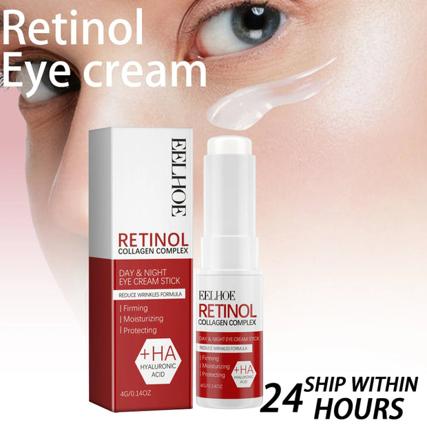 EELHOE Retinol Collagen Eye Cream Stick - Advanced Day & Night Formula, 0.14 oz