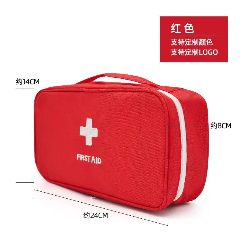 Portable Medium First Aid Pouch Empty Medical Supply Bag for Car Emergency and Survival Kits