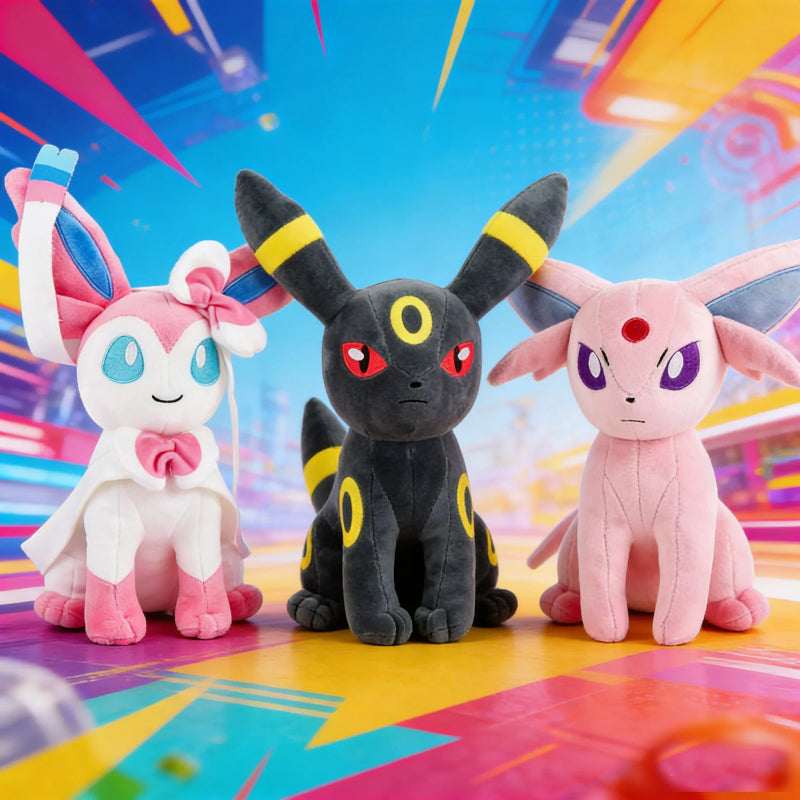 Pokémon Eevee Evolution Plush Toys – Eevee, Sylveon, Umbreon & More, 10-Inch Soft Plush