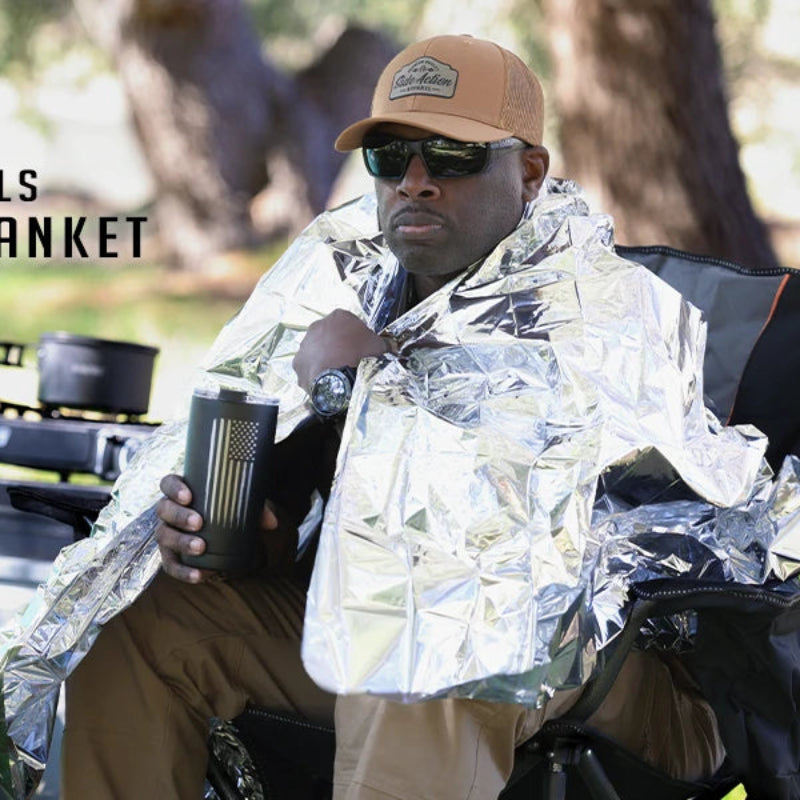 4-Pack Emergency Mylar Thermal Blanket Foil Space Blanket for Outdoor, First Aid, Camping & Hiking