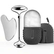 Stainless Steel Facial Roller Gua Sha Facial Tools Set Face Body Lymphatic Drainage Ice Face Roller Facial Skincare Ice Roller