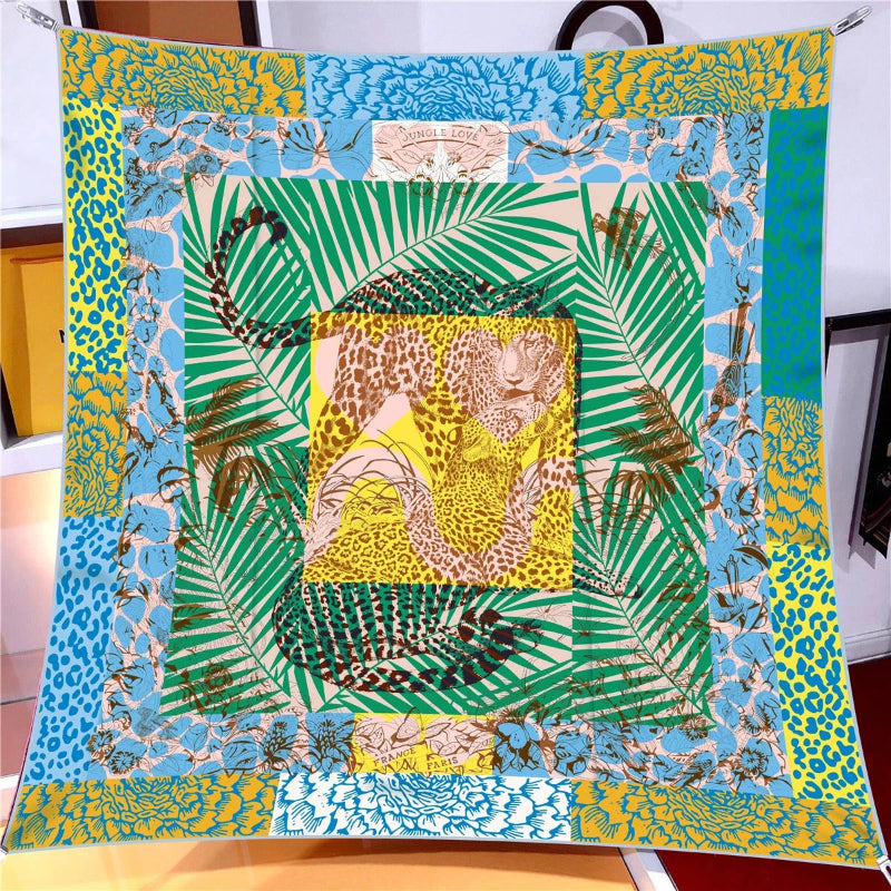 Set of 8 Silk Scarves – Colorful Artistic Prints for Women