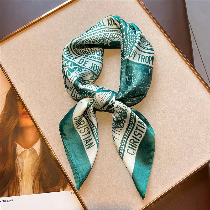 Set of 24 Silk Scarves – Colorful Printed Fashion Accessories