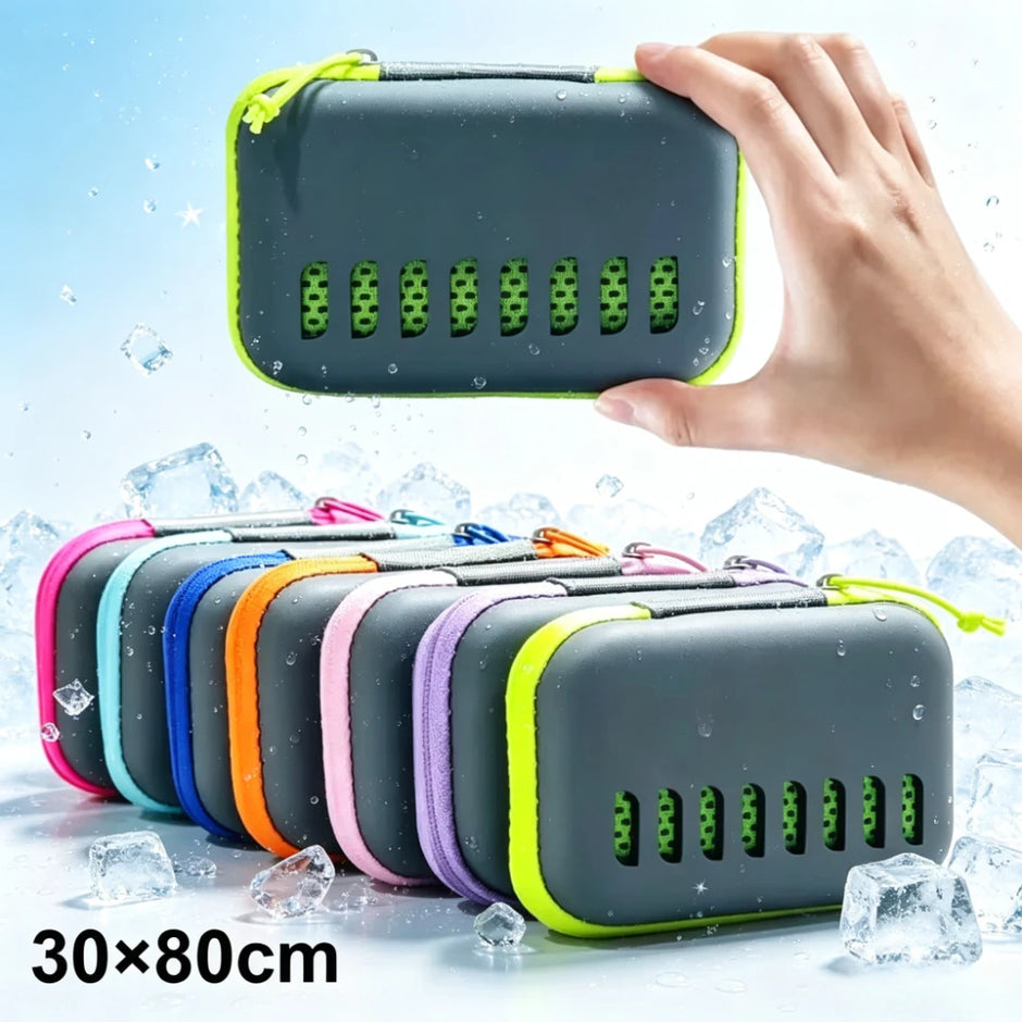30×80cm Cooling Sports Towel with EVA Case