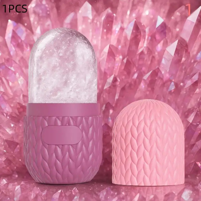 Silicone Cube Tray Shape Facial Ice Roller Reusable Face Massage Roller Skin Care Tool