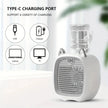 TINSOL 1200mAh USB Mini Air Conditioning Fan with Humidifier Spray & 3-Speed Cooling