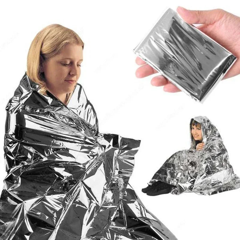 Emergency Mylar Thermal Blanket Foil Survival Outdoor First Aid Rescue Space Blanket