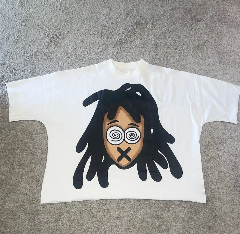 Graphic Cartoon Face T-Shirt – Funny & Unique Short Sleeve Tee | Unisex Cotton Shirt