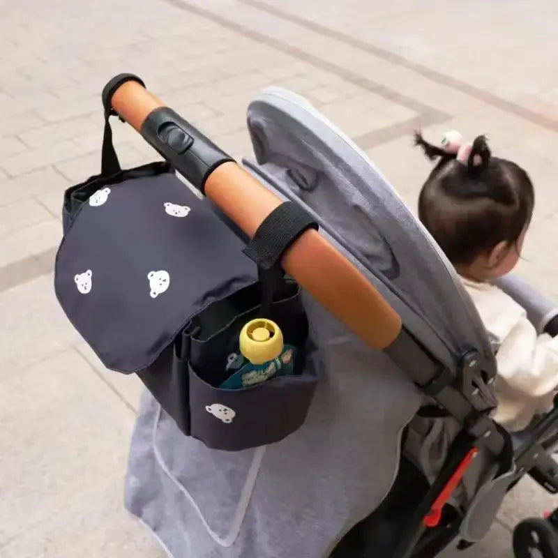 Korea Bear Mommy Bag Baby Stroller Organizer Hanging Caddy Storage Bag