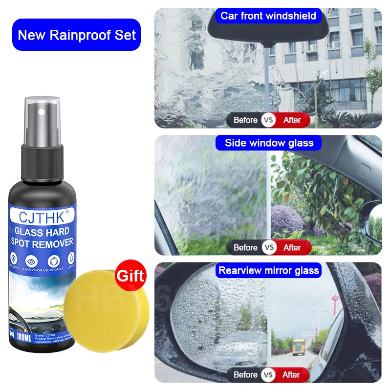 Water Repellent Spray Anti Rain Coating for Car Glass Hydrophobic Windshield & Mirror Polish Kit