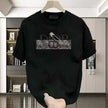 Patterned Print Short Sleeve 2026 Summer Short Sleeve Luxury Versatile Cotton Breathable Printed T-shirt for Men and Women