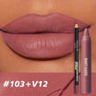 2pcs Matte Lip Liner & Lip Gloss Set Long-Lasting Waterproof Lip Makeup Combo