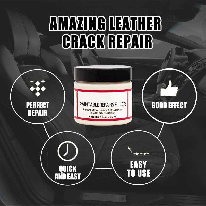 Paintable Leather Repair Filler Paste – Multi-Purpose Scratch Repair Cream for Car Interiors & Home Leather Care