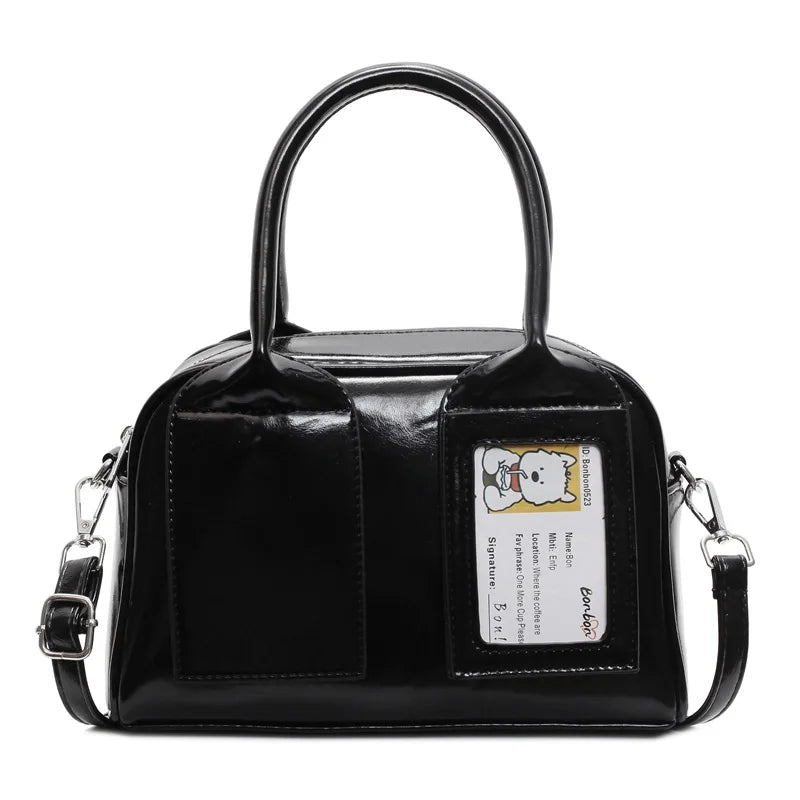 Women’s Transparent Display Window Crossbody Handbag with Top Handles
