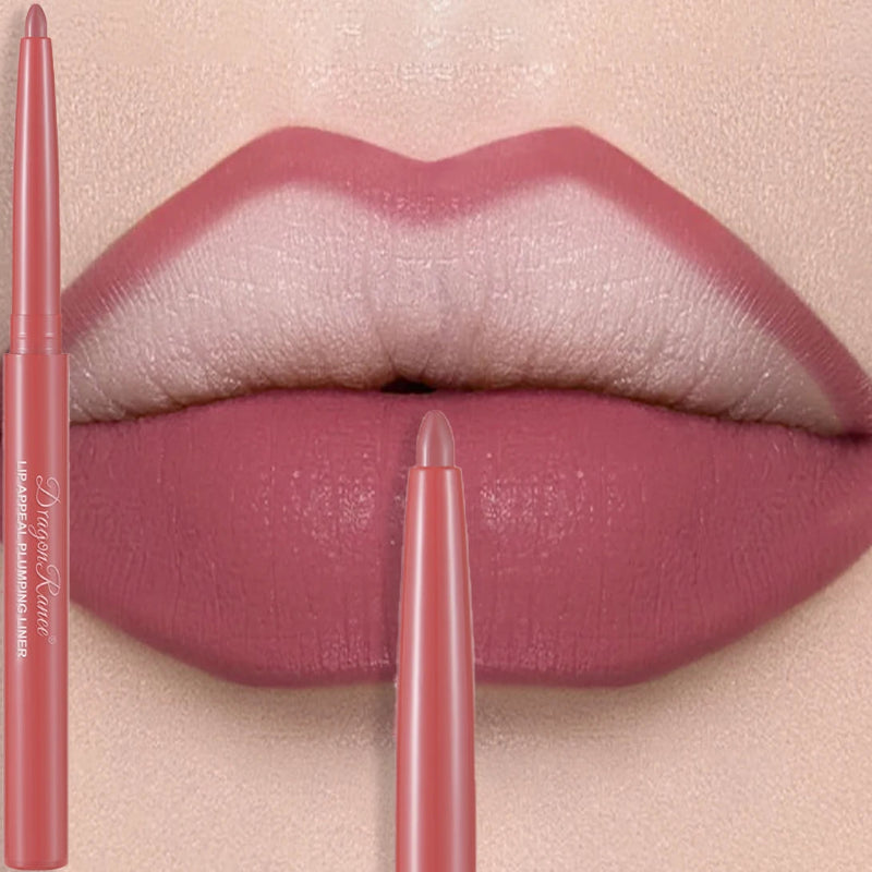 Matte Mauve Lipstick Pencil – Long-Lasting Waterproof Non-Stick Velvet Lipliner Crayon
