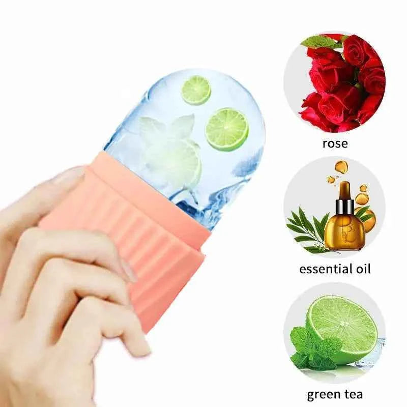 Cooling And Eliminating Eye Bags Reusable And Soothing Silicone Ice Roller Massager For Face, Eyes - Natural Skin Care