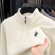 Men's Long Sleeve Mock Neck Half-Zip Knit Sweater – Casual Pullover Knitwear