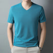 Men’s Solid V-Neck Short-Sleeve Casual T-Shirt – Multiple Colors
