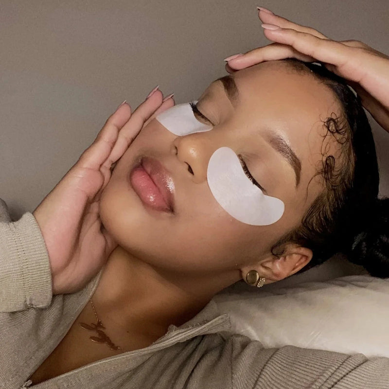 White Under Eye Lash Extension Pads – Curved Eye Patches