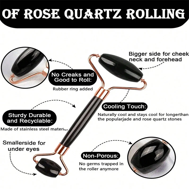 Optional 1Pc, 3Pcs Ice Face Roller & Gua Sha Tool Set, Portable Facial Massage Skin Care Accessory