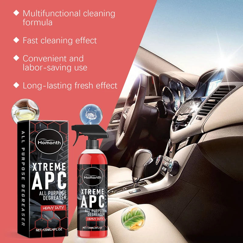 120ml All-Purpose Car Cleaner Degreaser – Interior & Exterior Foam Spray