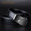 Premium Black Leather Belt with Stylish Metal Buckle