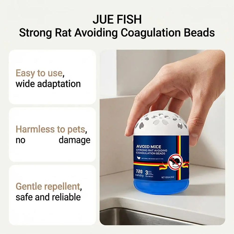 Powerful Rodent Repellent Beads 720 Days Long Lasting Mouse & Rat Deterrent for Home Use