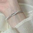 925 sterling silver original pretty weave bracelets Bangles for women fashion party wedding engagement jewelry Adjustable size