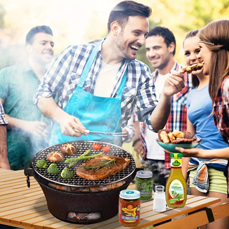 KL1 Cast Iron Charcoal & Alcohol Stove Portable Outdoor Cooking Stove for Camping, Picnic, BBQ & Preppers Gear