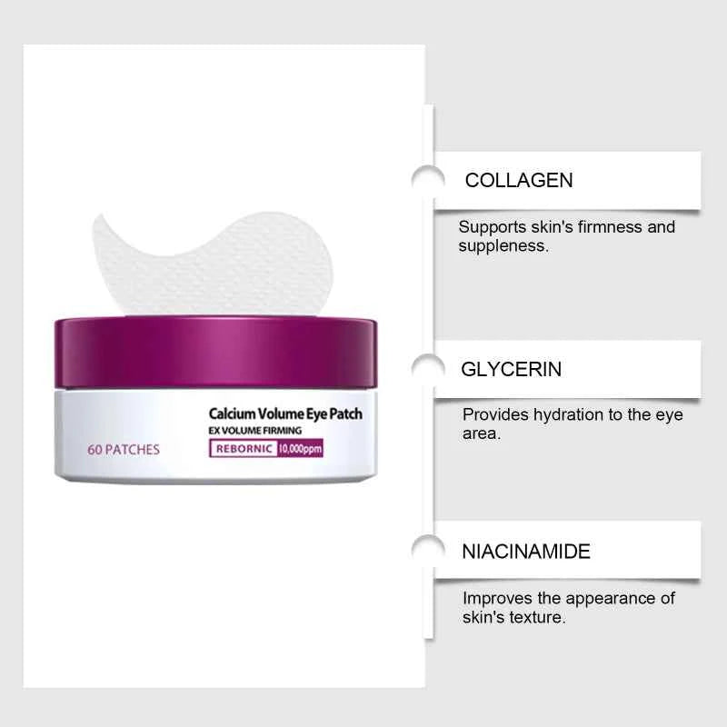 Calcium Skincare Set Anti-Aging Facial Serum, Eye Patches & Multi Balm for Fine Lines and Dark Circles Care