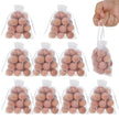 100Pcs Natural Cedar Wood Moth Repellent Balls with 10 Mesh Bags – Camphor Wood Balls for Drawers, Shoe Cabinets & Storage