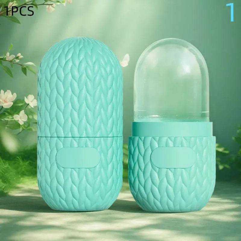 Silicone Cube Tray Shape Facial Ice Roller Reusable Face Massage Roller Skin Care Tool