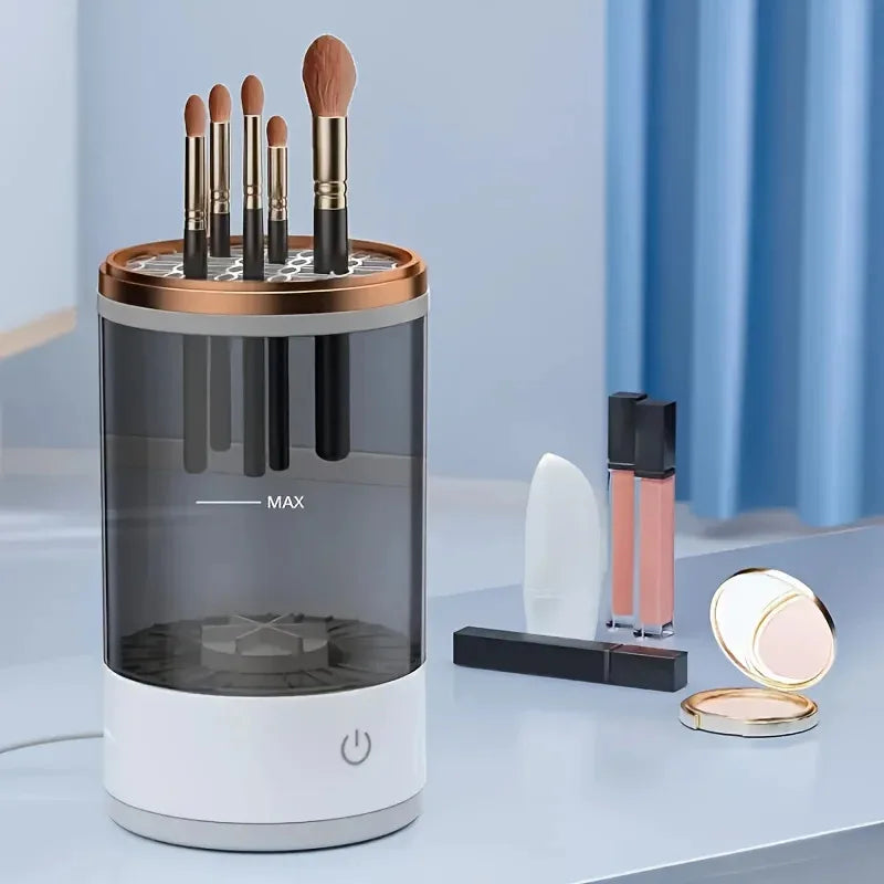 USB Powered Makeup Brush Cleaner & Dryer – Battery-Free Plug & Play Cosmetic Brush Cleaning Tool