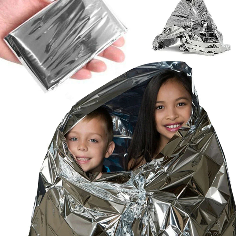 Emergency Mylar Thermal Blanket Foil Survival Outdoor First Aid Rescue Space Blanket
