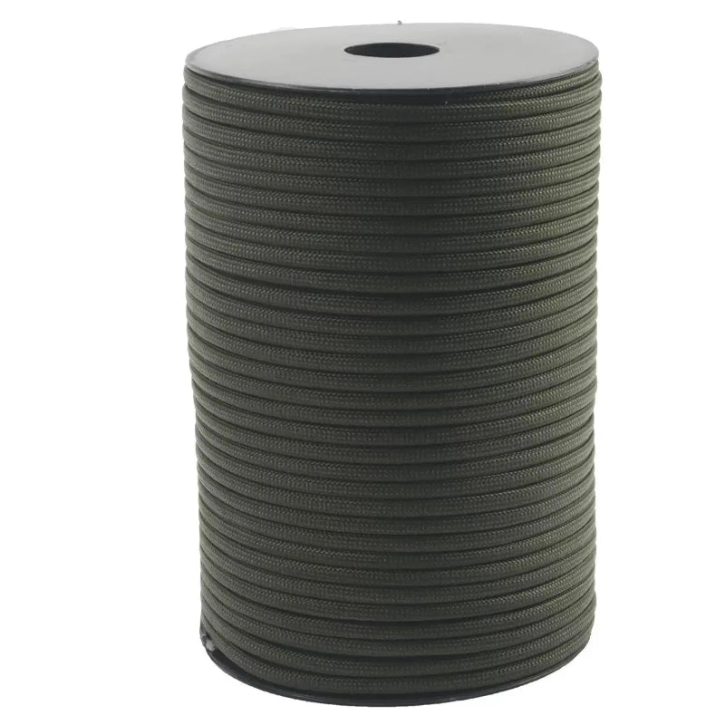 30/50/100M 4mm Paracord 9 Core 650 Military Standard Parachute Rope for Camping, Survival, DIY Bracelets & Outdoor Use