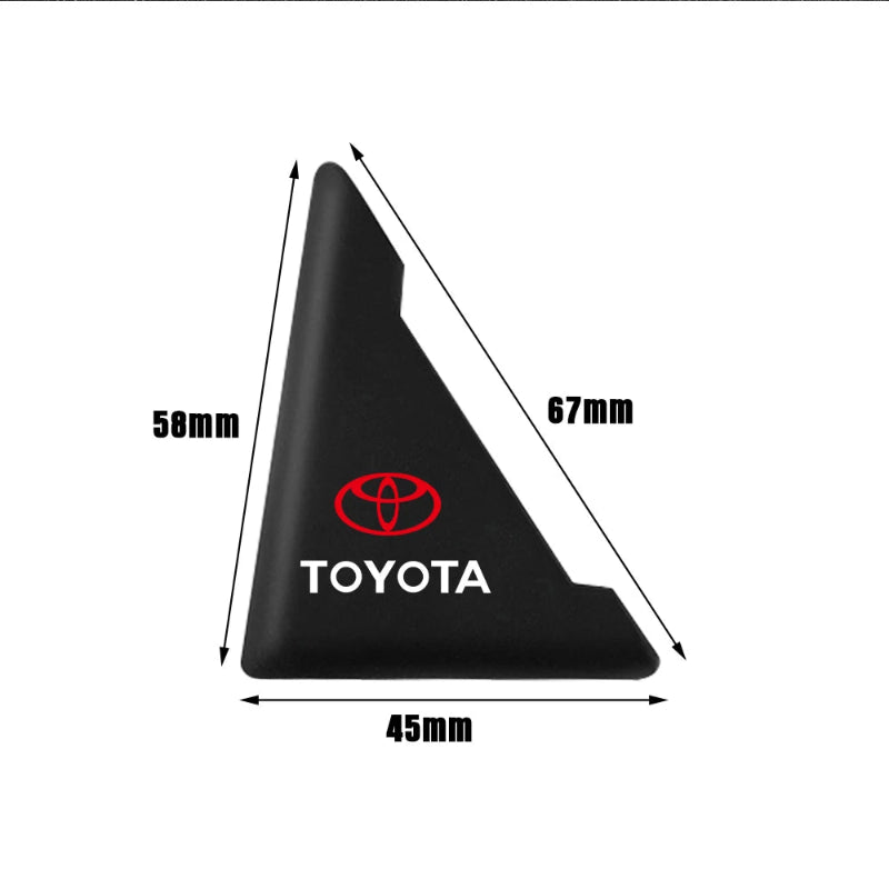 2Pcs Silicone Car Door Corner Protector Sticker for Toyota CH-R Corolla RAV4 Prius Yaris Anti-Collision Guard Cover