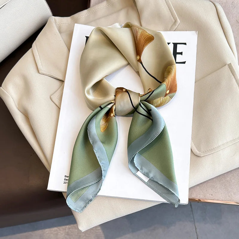 Women’s Printed Square Hair Scarf for Neck and Bag Styling