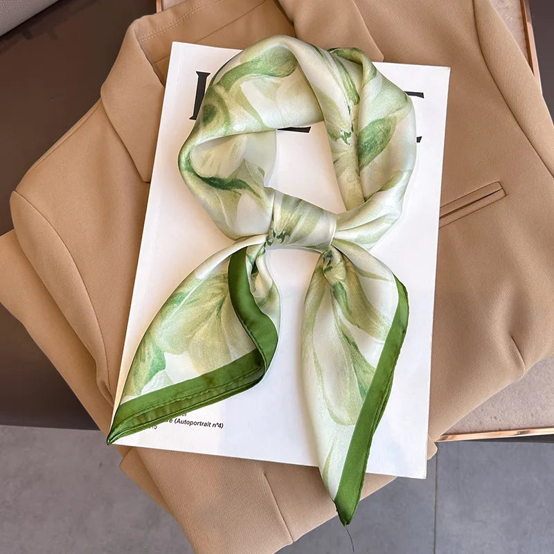 Women’s Printed Square Hair Scarf for Neck and Bag Styling