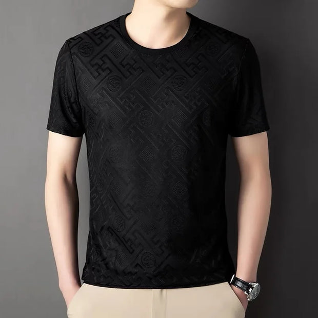 Ice Silk Breathable Short Sleeve Men’s T-Shirt