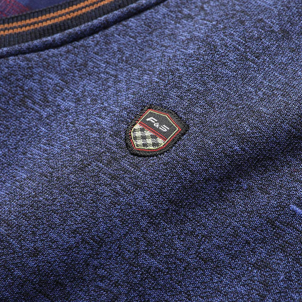 Men's Vintage Plaid Fleece Lined Polo Collar Pullover Sweater Winter Knitwear