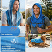Cooling Hoodie Towel UPF50+ Sun Protection – Quick Drying Cooling Head & Neck Wrap for Sports, Gym & Outdoor Activities