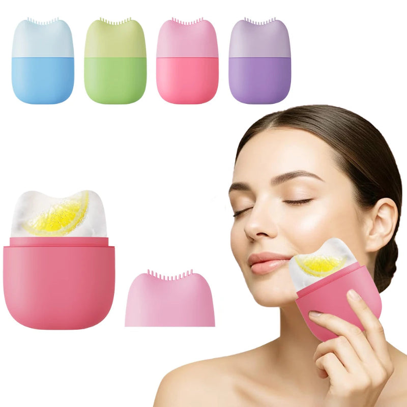 Ice Roller for Face & Eye – Silicone Ice Mold Facial Massage Tool for Cooling Skin Care and Beauty Routine
