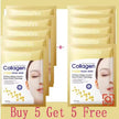 SADOER 10pcs Korean Collagen Facial Mask Anti Wrinkle Anti Aging Moisturizing Brightening Skin Care Mask