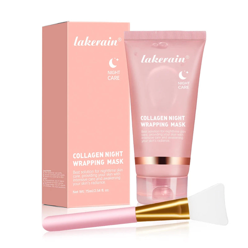 Korean Collagen Overnight Wrapping Peel Off Facial Mask Moisturizing Hydrating Brightening Skin Care Mask