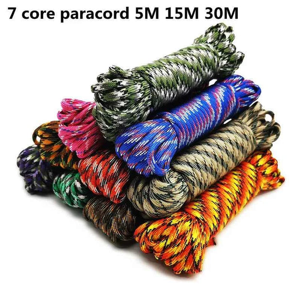 550 Paracord Rope 4mm 7-Core Survival Cord 5m/15m/30m Outdoor Camping Hiking Utility Rope
