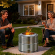 Wood Burning Smokeless Fire Pit Large Stainless Steel Outdoor Firepit with Carry Bag for Camping & Preppers Gear