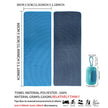 2 Pack Portable Round Silicone Covered Cooling Towel – Quick Drying Fitness Sports Towels for Outdoor Activities