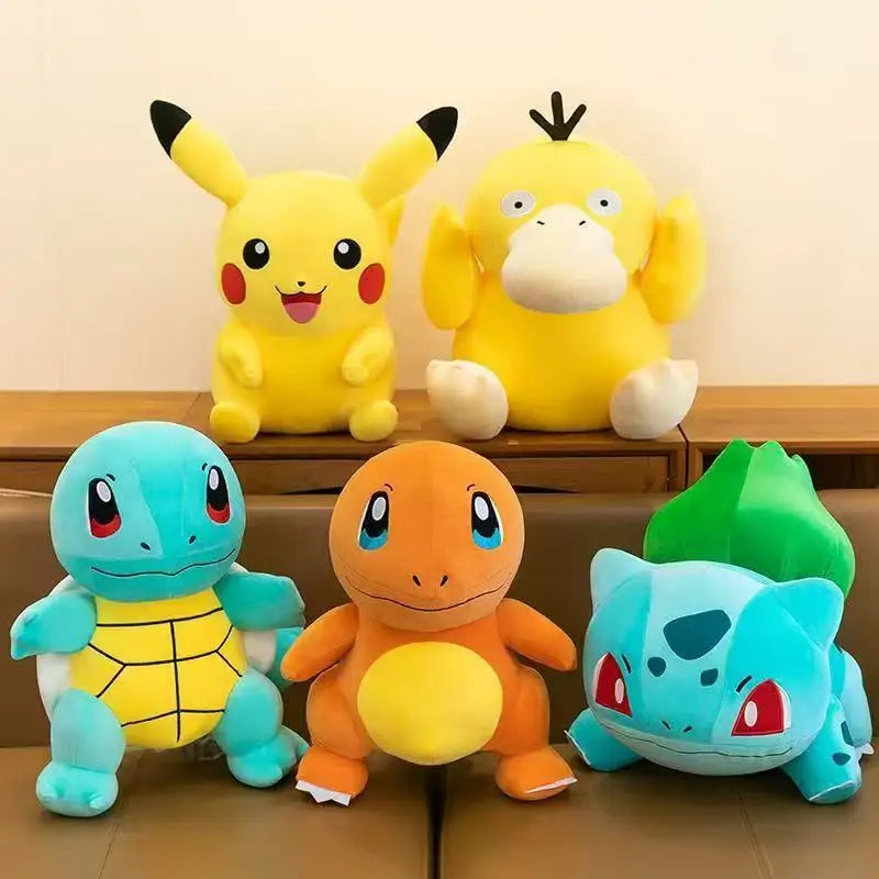 Pokémon Plush Toys – Charmander, Squirtle & Bulbasaur Stuffed Animals for Kids